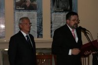 With Hungarian President László Sólyom on the occasion of the 40th anniversary of the Prague Spring Festival at the Embassy of the Czech Republic, Budapest 2008