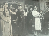 Her father Jaroslav as an amateur actor, 1950s