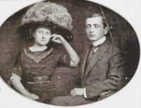 Jan Schebek with his first wife Klaudina