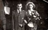 Josef Kuda a Alena Stránská, svatba, rok 1954