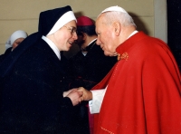 S Janem Pavlem II. při třetí návštěvě v Praze, 1997
