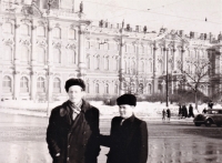 With a schoolmate in Leningrad