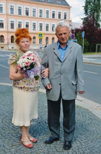 Golden wedding, Ariana Petrova with her husband in 2016