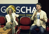 With Táňa Fischerová at a Gosha Association meeting 
