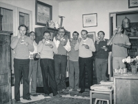 S přáteli v 60. letech - B. Čermák čtvrtý zleva