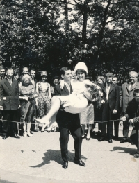  Jaromír Pomahač´s wedding, Prague, 1966