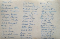 Zadná strana absolventského tabla Jozefa Vasiliaka, 1943.