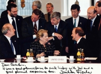 Personal inscription from Joschka Fischer (in the middle)