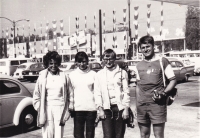 Snímek spoluhráček, který pořídila Elena Moskalová během olympiády v Mexiku 1968