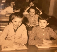 Irena Wünschová, 1st year at Klatovy Elementary School in 1963
