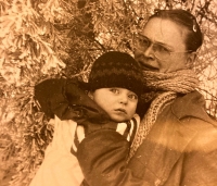 Irena Wünschová and her son Ondřej in 1987 