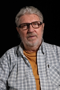 František Hacker during recording