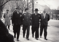 Post-war meeting, Vasil Kiš second from the left