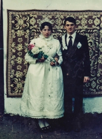 Wedding photo: Josef Merhaut and Marie Hauska on 9 January 1983