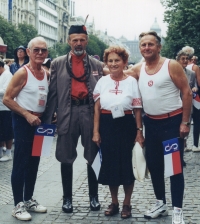 The All-Sokol Gathering in Prague, Milan Štryncl, second from the left, 2000
