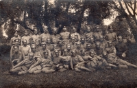 Martin Štryncl as a legionary of the 2nd rifle regiment, 3rd row, 5th from the left
