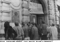 Photographs by Petr Šimr from Prague in November 1989 - strike at FAMU