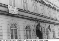 Photographs by Petr Šimr from Prague in November 1989 - strike at the Faculty of Journalism