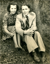 Milan Bouška's parents, mother Milena Boušková, née Gruberová, and father František Bouška