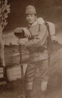 Antonín Trefonský, dědeček pamětnice, padl v první světové válce, rok 1918