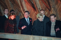 Eva Jiřičná s princem Charlesem a Václavem Havlem