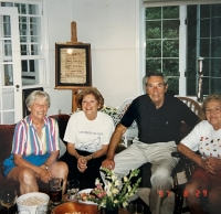 Family at Pomona, NY: from right Hana, Franta Horsky, Alice Abrahamson, Peggy Cousins, Pomona 1997
