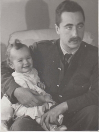 Karel with his father at Orlík, winter 1938-1939