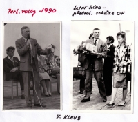 Z návštěvy Václava Klause v Bílovci před parlamentními volbami v roce 1990