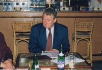 Zdeněk Štěpán, přípravy volební kampaně pro KDU-ČSL, Týn nad Vltavou, 90. léta