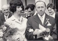 Witness with his wife, wedding photo, 1974
