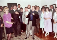 Václav Havel při návštěvě Liberce, 1990