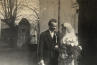 Eva a Josef Břízovi, svatba 1959, Chotoviny