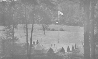 Pohled na skautský tábor, kterého se Karel Soukup v roce 1946 zúčastnil 
