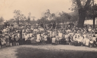 Village meeting in Semín in the mid-1930s