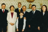 With Martin and Mary McAlices. L to R: Petr Kolář, Mary McAlice, sons Ondřej and Adam Kolářs, Martin McAlice