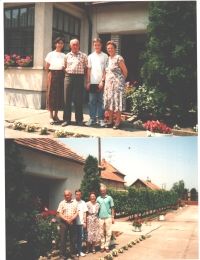 Rodinná fotografia z roku 1994, Jozef s manželkou, synom a rodičmi