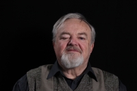 Leoš Mlčák při natáčení pro Paměť národa, 30. března 2023, Olomouc