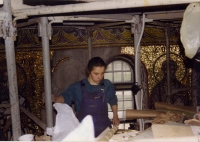 На відновленні Михайлівського собору в Києві, 1999