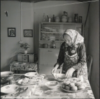 Amálie ve své kuchyni. Fotografii pořídili účastníci fotokurzu Jindřicha Štreita, 2017