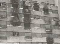 Následky bojov v uliciach Bukurešti III., Vianoce 1989.