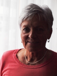 Stanislava Kulová během natáčení v Rajhradě, 2023