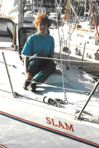 Oldřiška Podracká na výletě v Anglii po roce 1989