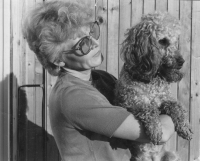 Jarmila Skleničková se psem Sonym, 70. léta 20. století