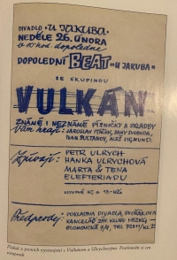 Poster from the performance of the band Vulkán