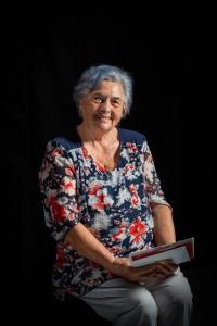 Pamätníčka počas natáčania rozhovoru