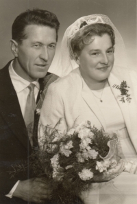 Second wedding to Emil Sazama in 1962