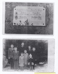 With her dad and her siblings in 1948, at a time when her mother was in prison 