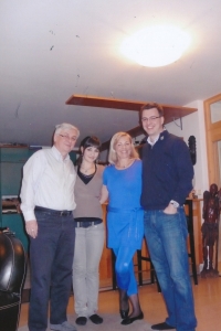 Zvjezdana Marković with her family. New Year’s celebration, Prague 2005