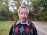 Petr Vogel in the garden of his house in Pasadena, November 2024