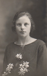 Witness's mother Emilie née Rudolfová 1909, photographed in the 1930s